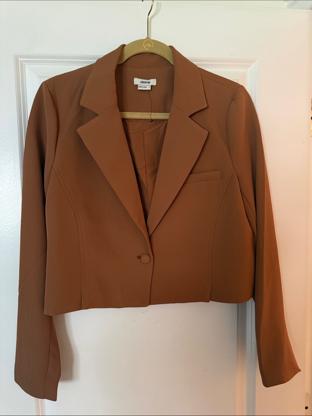 Jason Wu Rust Brown Cropped Blazer